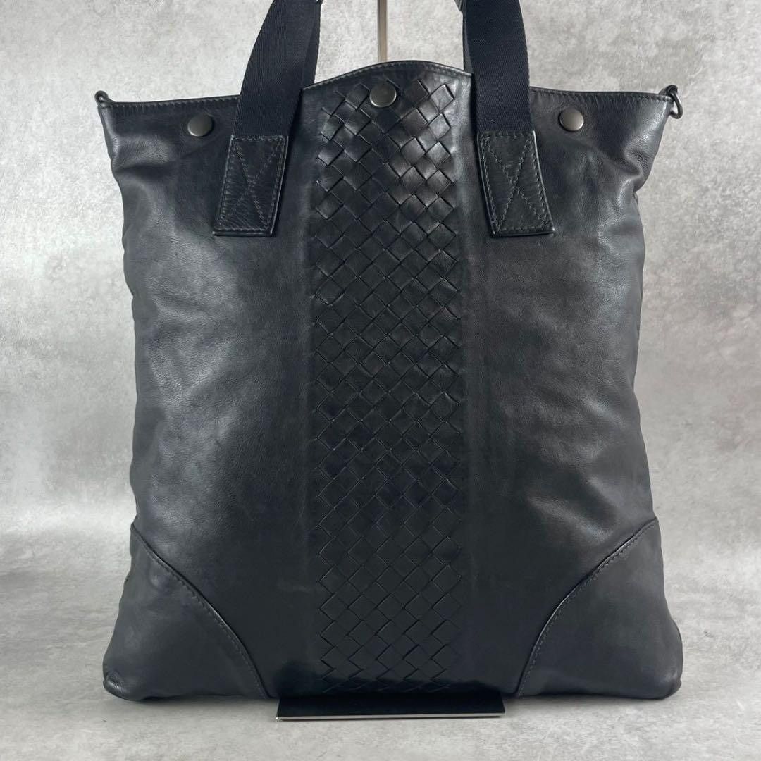Bottega Veneta Bottega Veneta Intrecciato 2-Way Tote Bag – Black Leather Size ONE SIZE - 2 Thumbnail