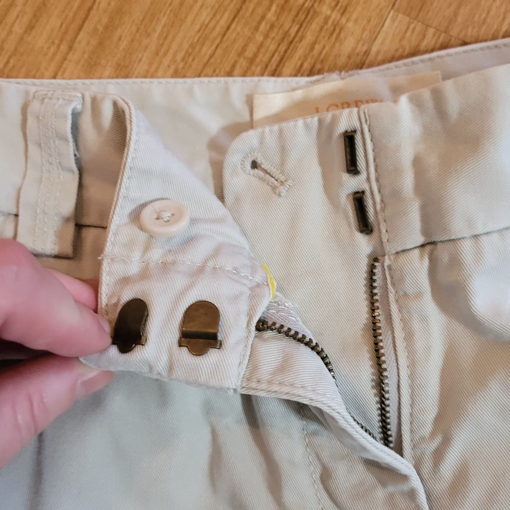J.Crew J.CREW Pants Womens 10 Beige Twill Flat Front Flare 90s Y2K Vintage Style Dress Pants Womens Size 29" - 5 Thumbnail