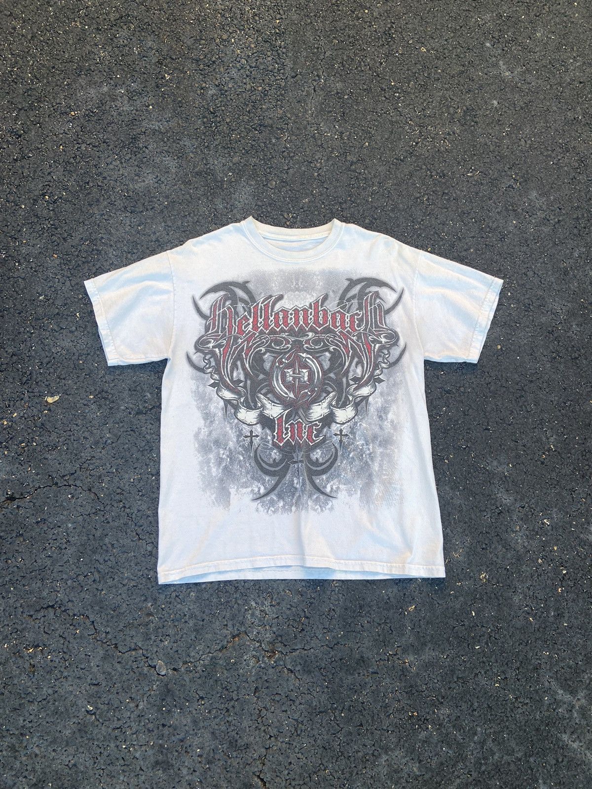 Affliction × Tapout Crazy Vintage Y2K Rare Affliction Grail Skull Style MMA Tee Size US M / EU 48-50 / 2 - 2 Thumbnail