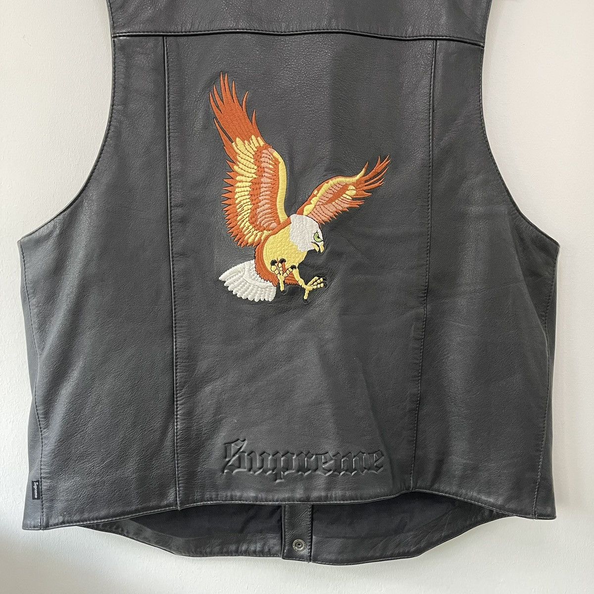 Supreme Supreme Eagle Leather Vest Size US L / EU 52-54 / 3 - 4 Thumbnail