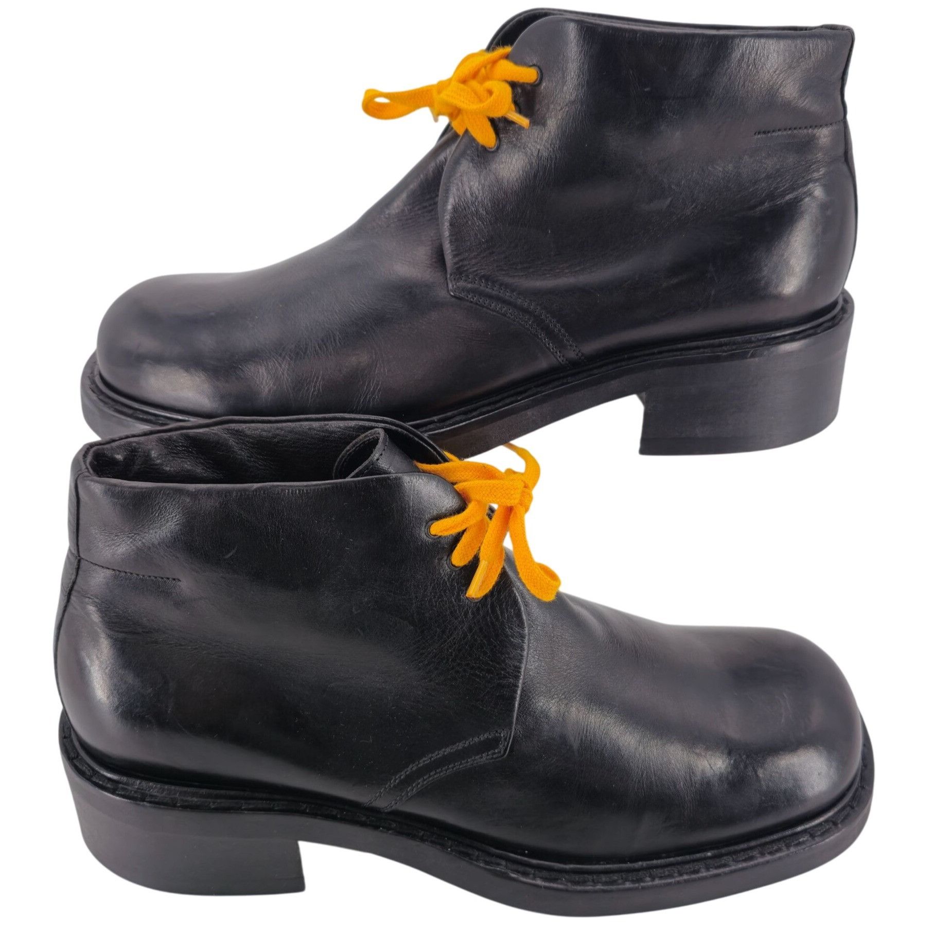 Other Vintage Paul May Italy Black Leather Chukka Ankle Boots Mens Size US 9 / EU 42 - 6 Thumbnail