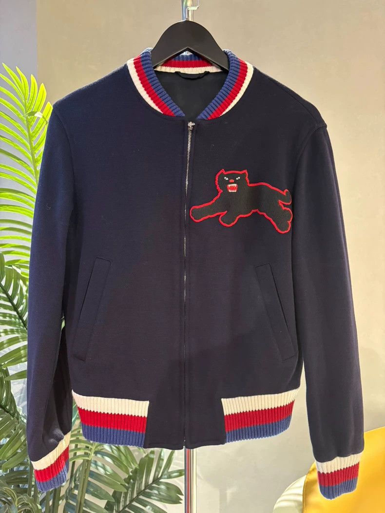 Gucci Gucci Dark blue leopard embroidered jacket 2502-Nextarrow Size US S / EU 44-46 / 1 - 1 Thumbnail