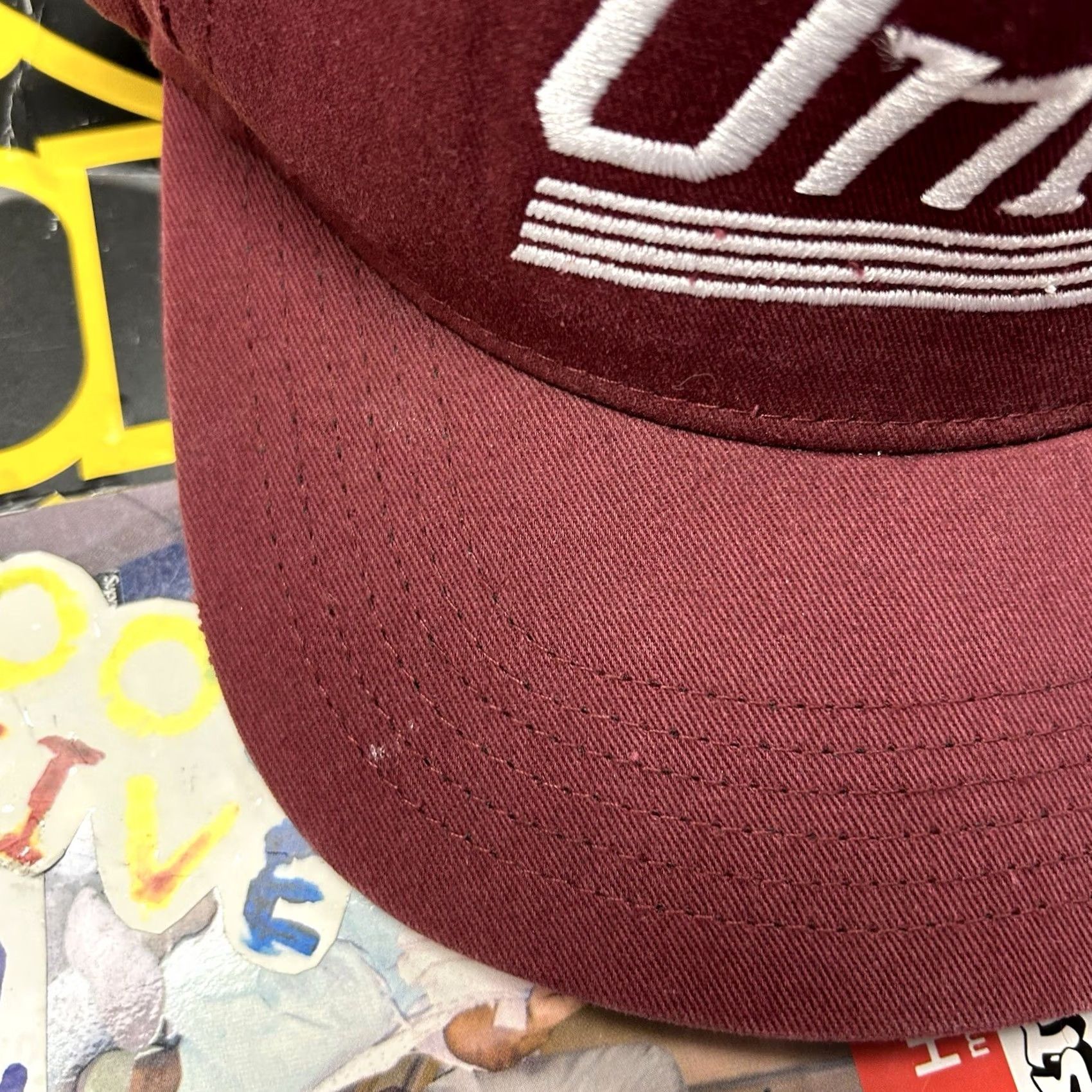 Only NY VINTAGE Only NY Hat Mens One Size Maroon Red Snapback Cap Made USA Skateboarding Streetwear Size ONE SIZE - 5 Thumbnail