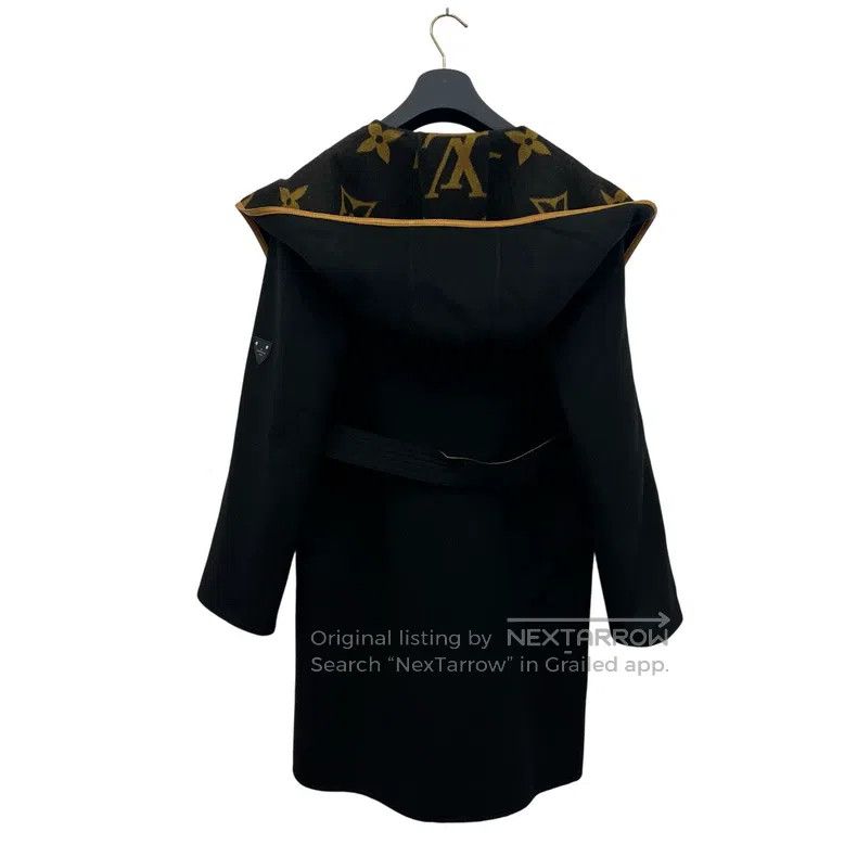 Louis Vuitton Louis Vuitton Black and orange floral print hooded coat Size XS / US 0-2 / IT 36-38 - 3 Thumbnail