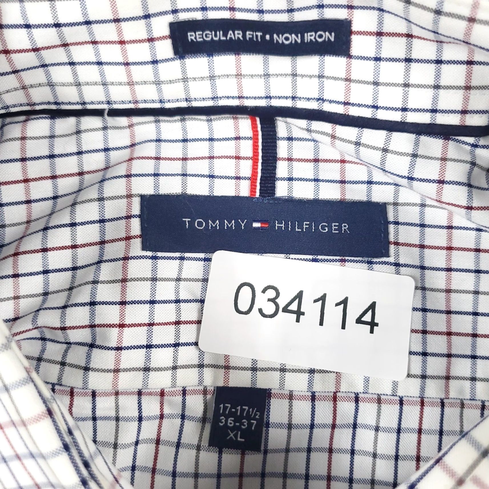 Tommy Hilfiger Tommy Hilfiger Shirt Mens XL White Blue Check Casual Button Up Long Sleeve Shirt Size US XL / EU 56 / 4 - 8 Thumbnail
