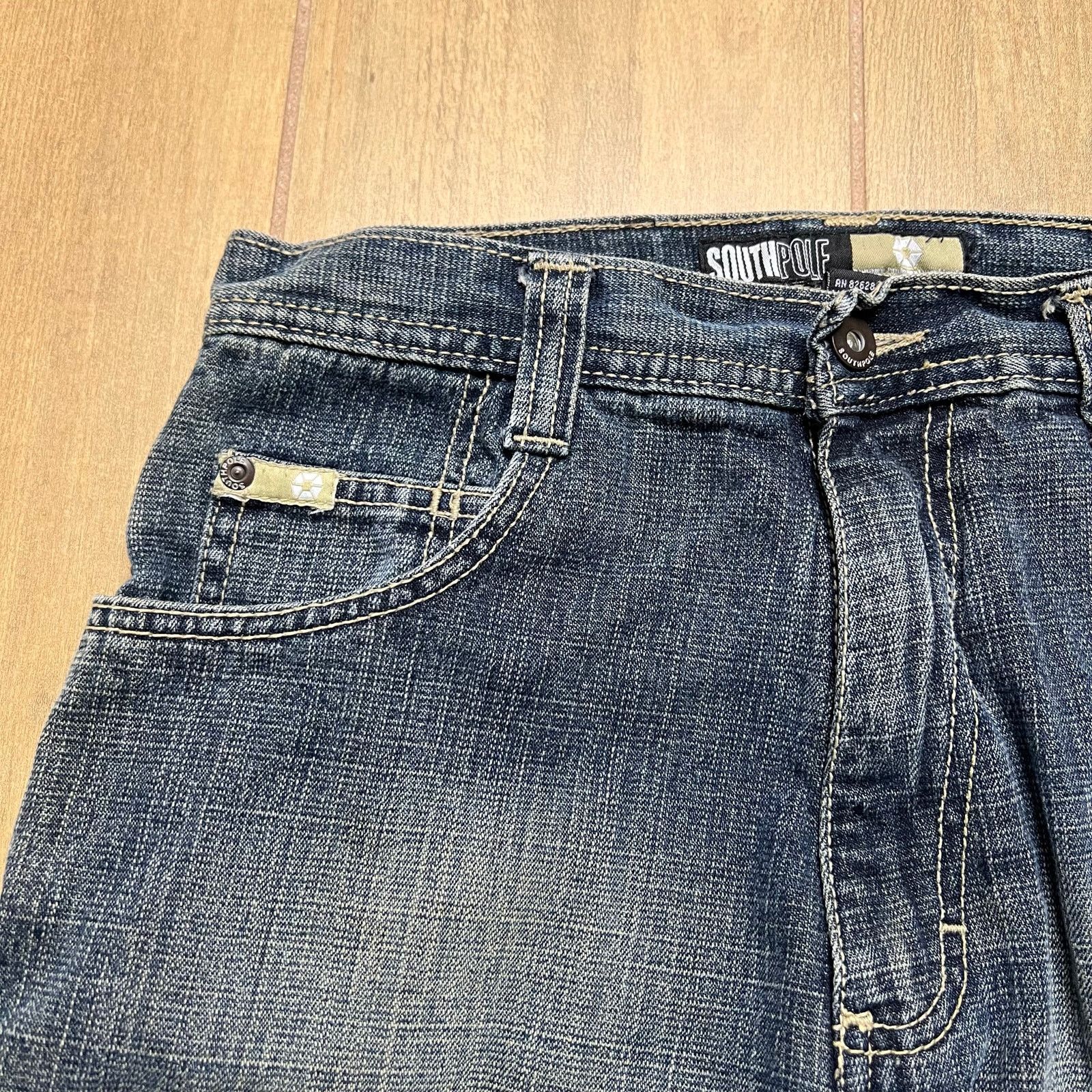 Southpole Vintage SouthPole Y2K Denim Jean Shorts waist Sz 27 Youth 14 Size US 27 - 2 Thumbnail