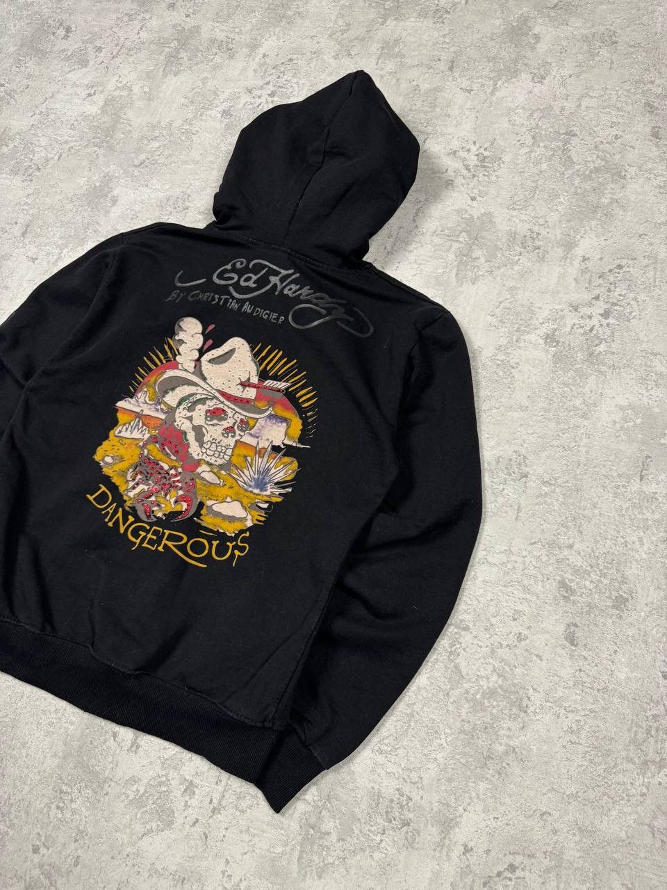 Ed Hardy Vintage Y2k Ed Hardy Dangerous Skull Black Zip Hoodie Size M / US 6-8 / IT 42-44 - 7 Thumbnail