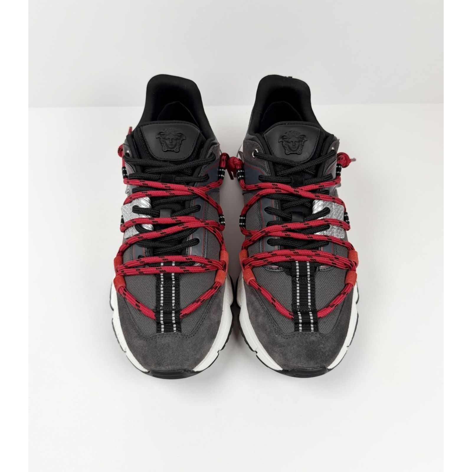 Versace Size 45EU/12US - Versace Trigreca Black Red Sneakers NEW! Size US 12 / EU 45 - 5 Thumbnail