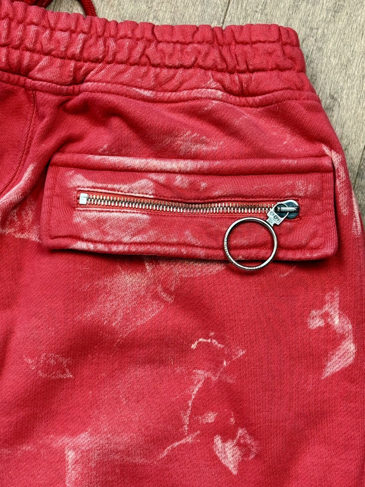 Off-White NEW 1 of 1 RUNWAY Cargo Joggers Red with Bleach Distressing Size US 30 / EU 46 - 7 Thumbnail