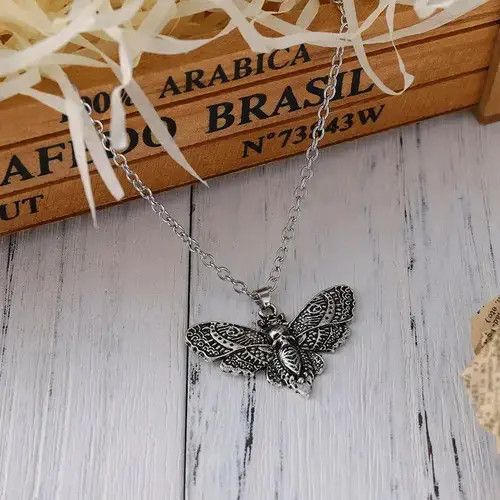 Jewelry Death Moth Pendant Necklace Size ONE SIZE - 3 Thumbnail