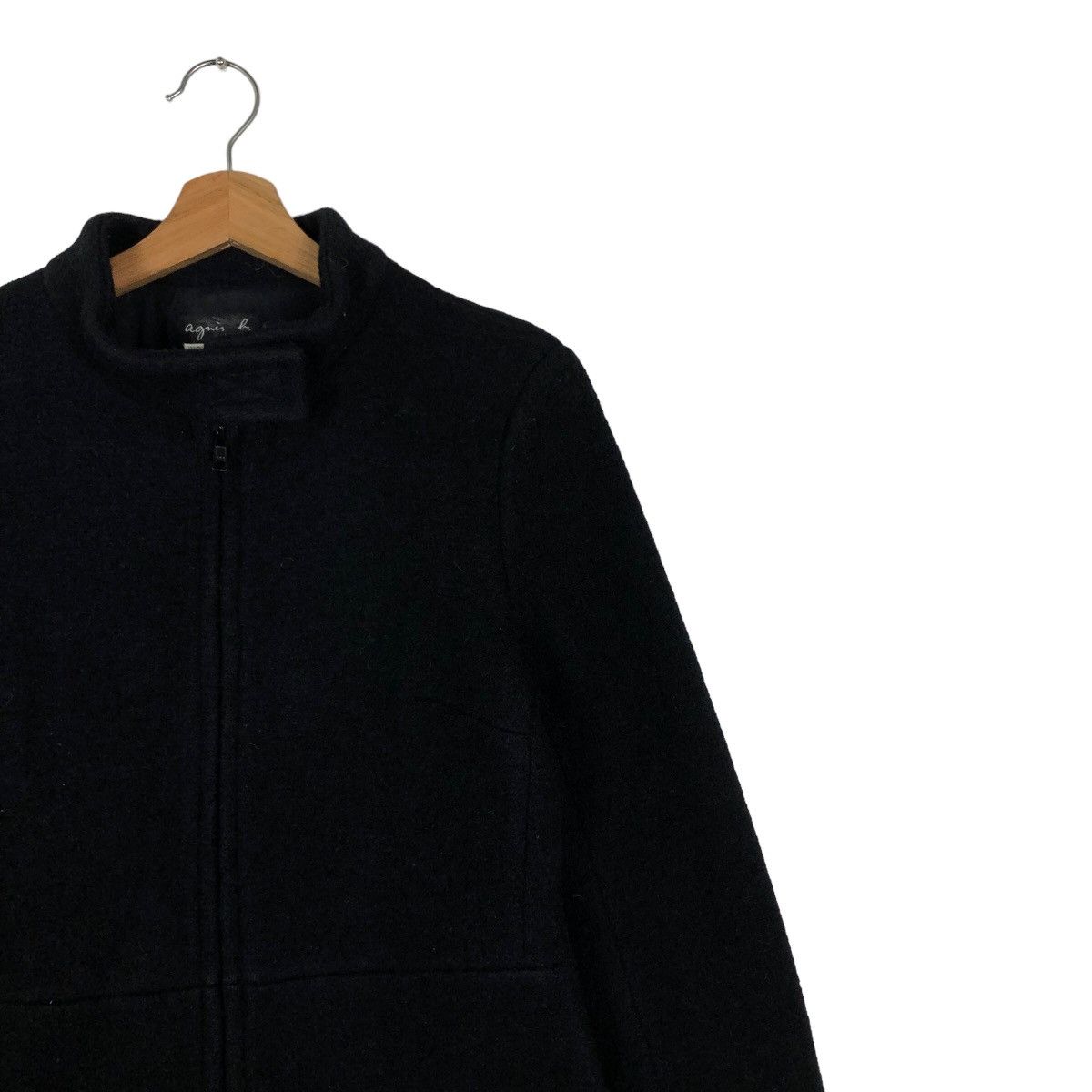 agnes b. 🔥Rich Brown - Fly Coat Herringbone Wool Long Jacket Size US M / EU 48-50 / 2 - 6 Thumbnail