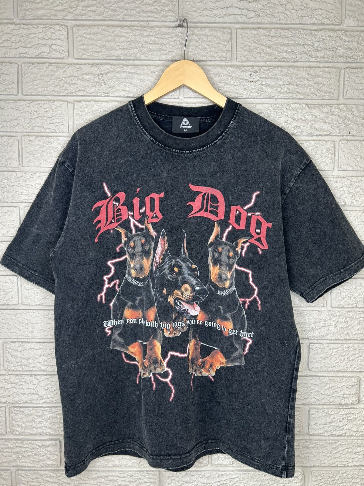 Other Supermade Big Dog Doberman Faded Black T Shirt Size US M / EU 48-50 / 2 - 1 Thumbnail