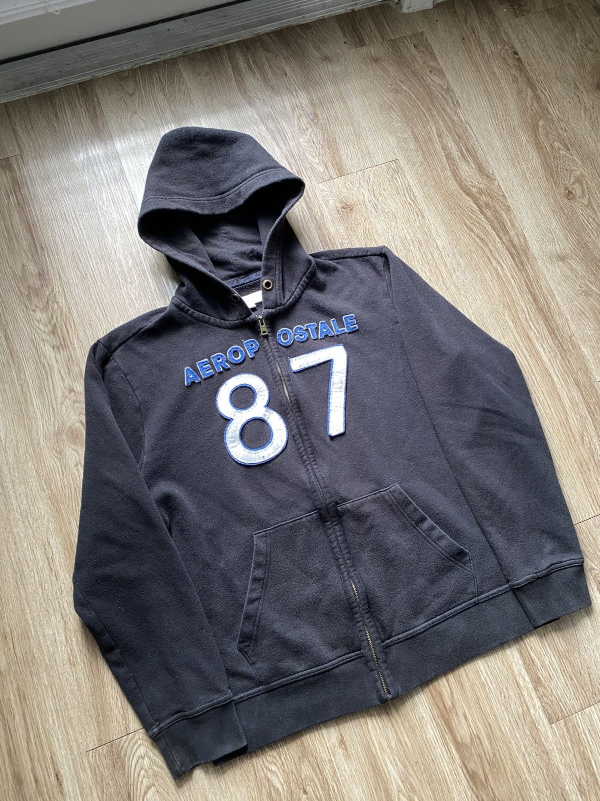 Aeropostale Aerpostale #87 Zip Up Hoodie Size US XL / EU 56 / 4 - 2 Thumbnail
