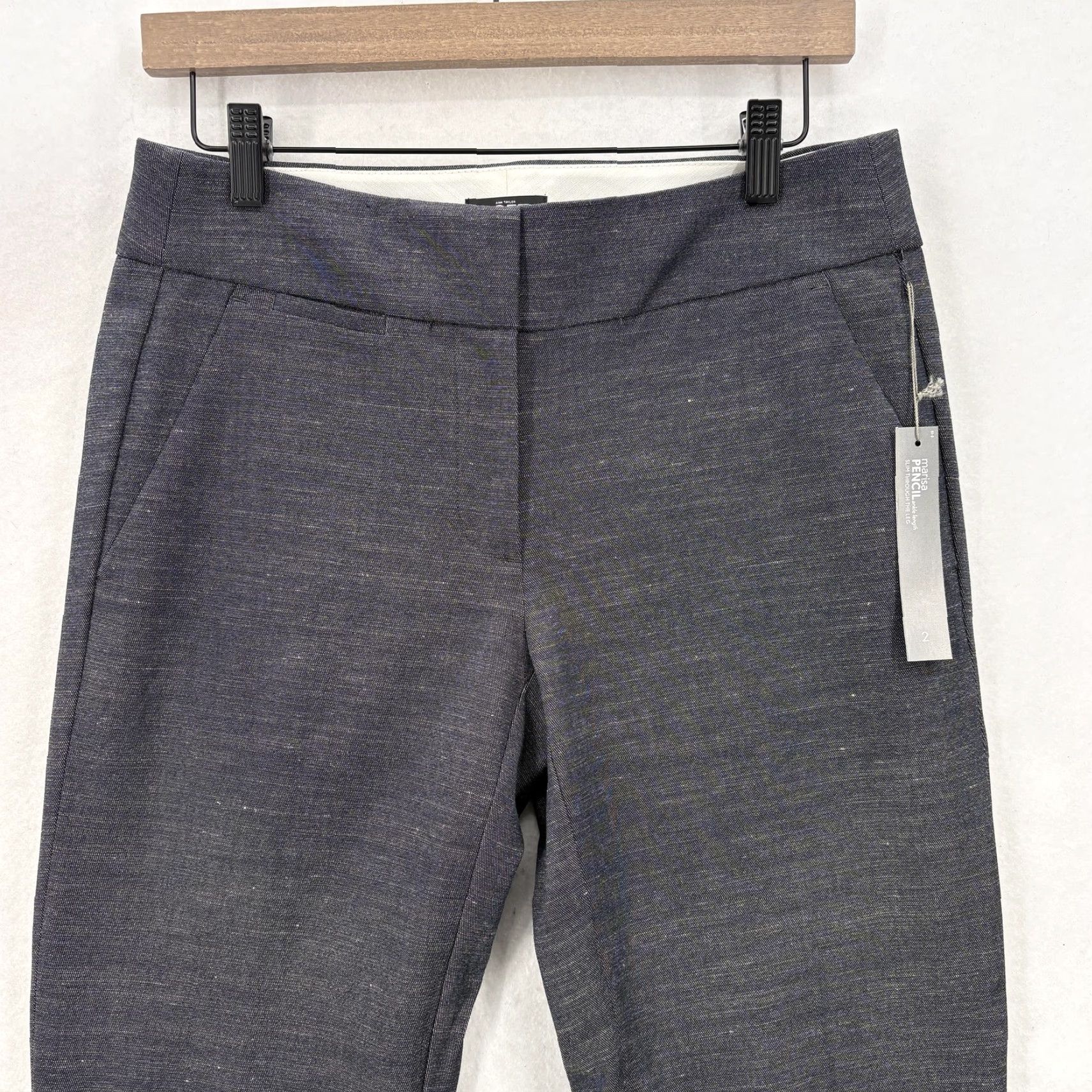 Ann Taylor Ann Taylor LOFT Marisa Pencil Ankle Pants Womens 2 Gray Slim Stretch Career NWT Size 26" / US 2 / IT 38 - 2 Thumbnail