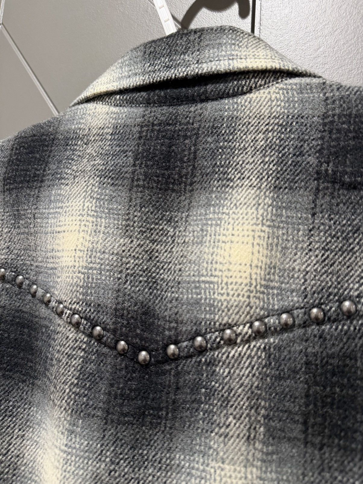 Supreme Studded Shadow Plaid Zip Up Shirt Size US M / EU 48-50 / 2 - 8 Thumbnail