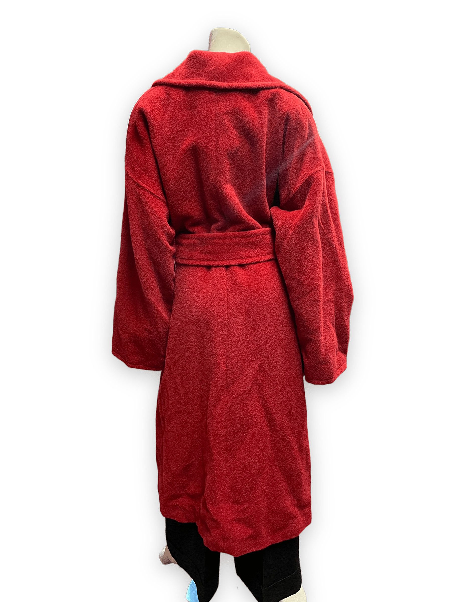 Sonia Rykiel Sonia Rykiel Fluffy Red Alpaca Blend Robe Style Coat Made In France Size M Size M / US 6-8 / IT 42-44 - 2 Thumbnail