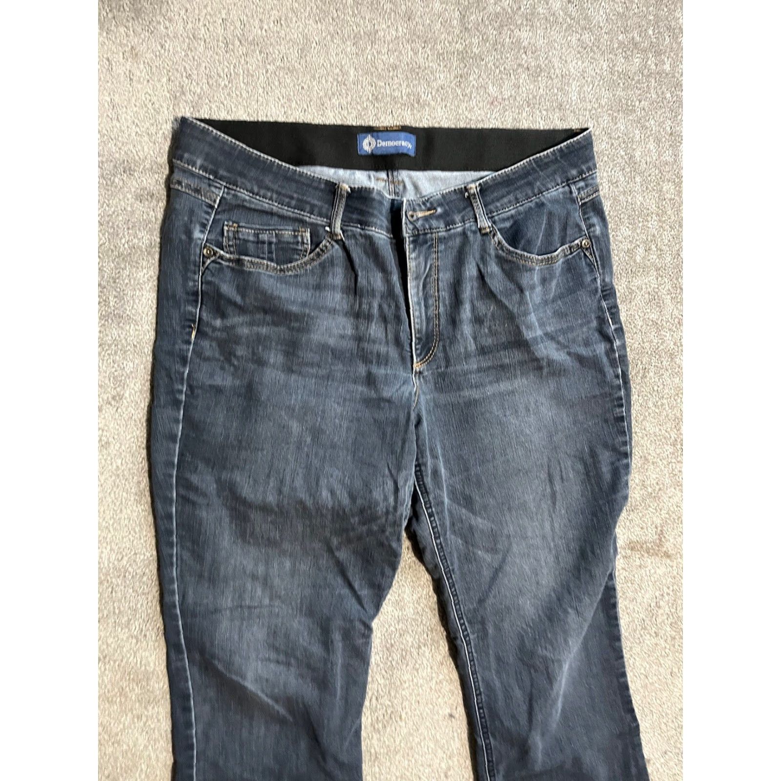 Vintage VINTAGE Democracy Jeans Women's 16 Boot Cut stretch Embroidered Pockets Ab Solution Size 38" / US 16 / IT 52 - 2 Thumbnail