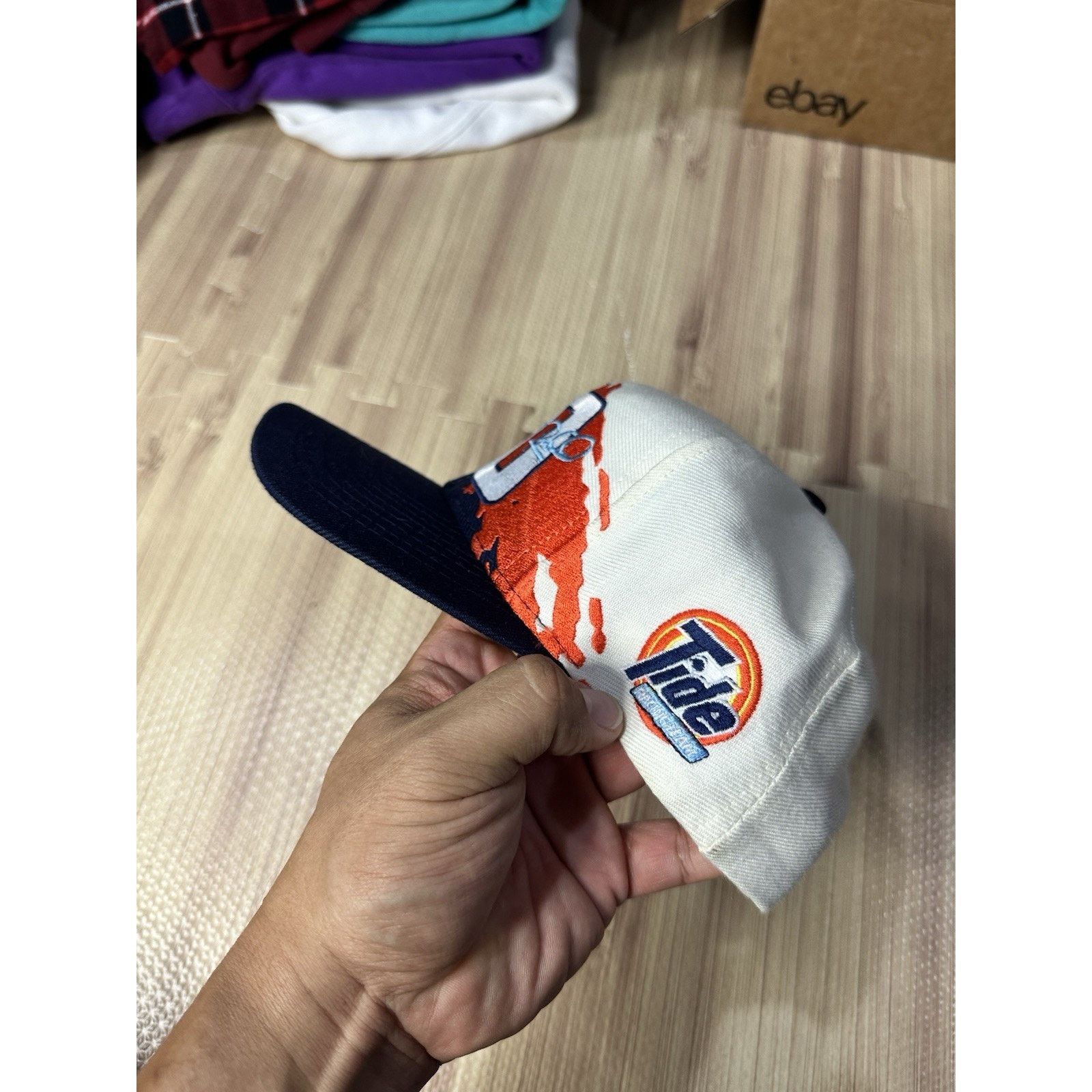 Logo Athletic VTG 1990s Ricky Rudd 10 NASCAR Wool Splash SnapBack Hat Size ONE SIZE - 4 Thumbnail