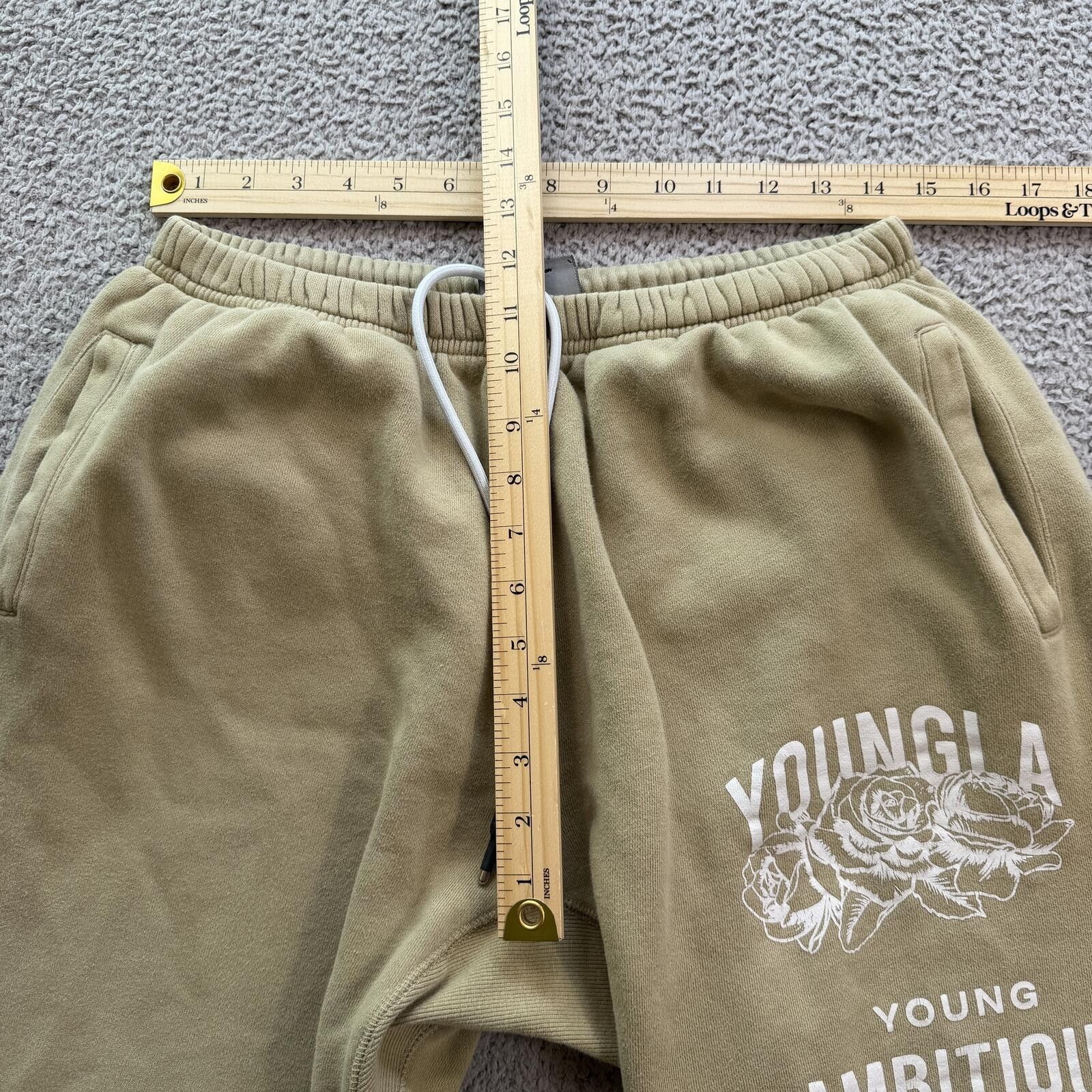 YoungLA YoungLA #233 Young Ambitious Club Sweatpants XL Tan Joggers Size US 36 / EU 52 - 3 Thumbnail