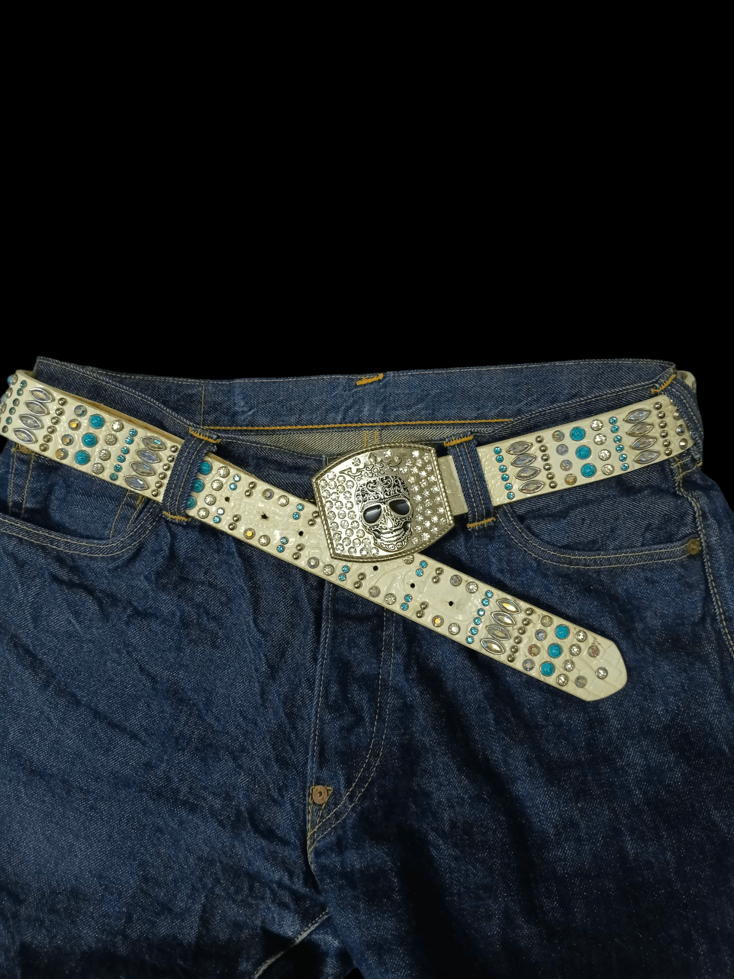 Other BUCKLE BELT SKULL STUDD SWAROVSKI BELT Size ONE SIZE - 1 Thumbnail