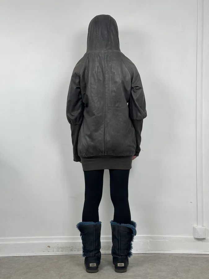 Giorgio Brato Giorgio Brato Avant-Garde Brut Grey Leather Long Jacket Size US XS / EU 42 / 0 - 2 Thumbnail