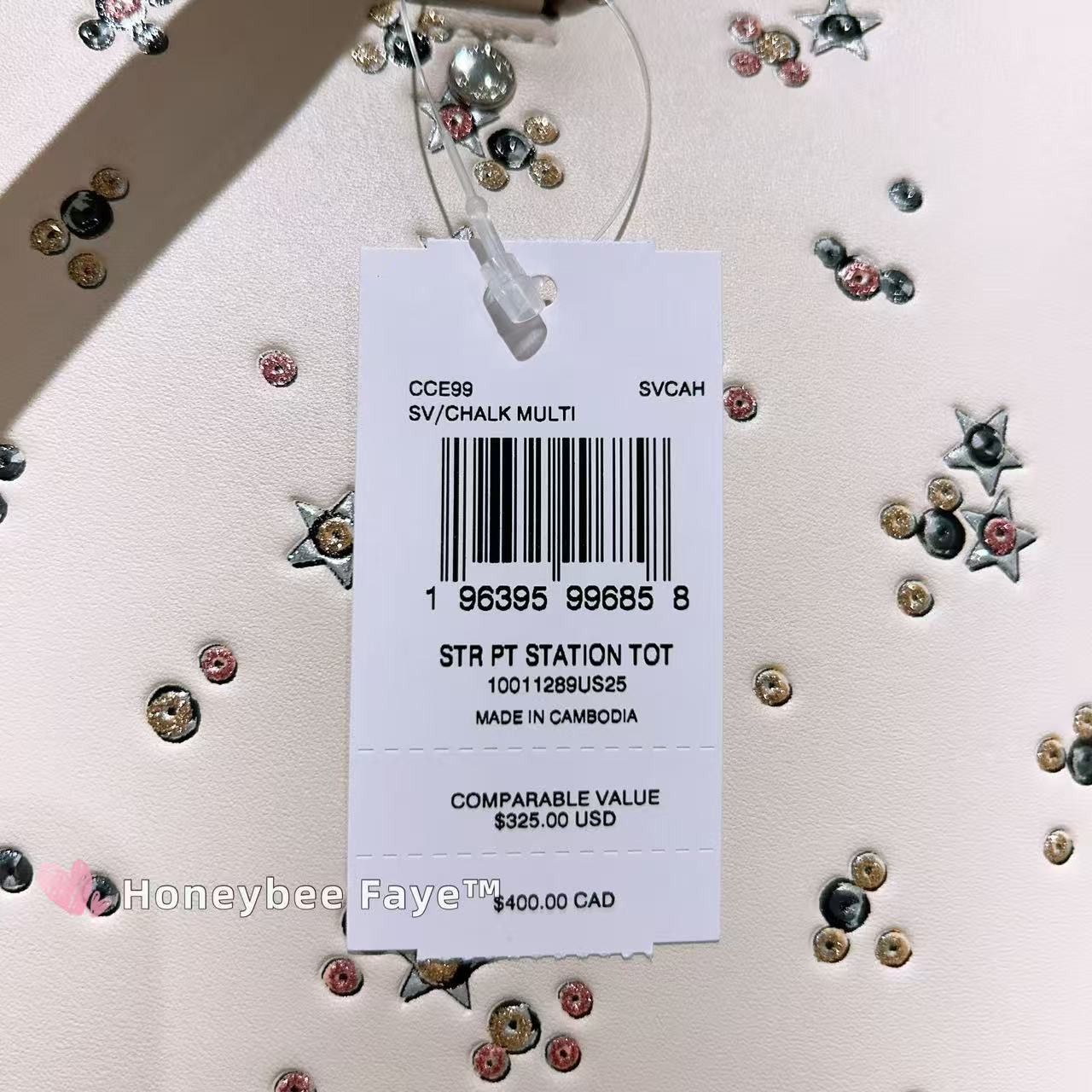 Coach Station Tote Bag With Star Print CCE99 Size ONE SIZE - 5 Thumbnail