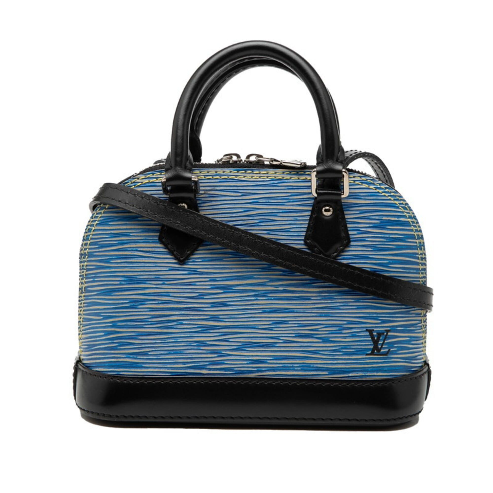 Louis Vuitton Louis Vuitton Epi Denim Nano Alma Handbag Shoulder Bag 2WAY M41578 Blue Black Leather Women's LOUIS VUITTON Size ONE SIZE - 1 Thumbnail