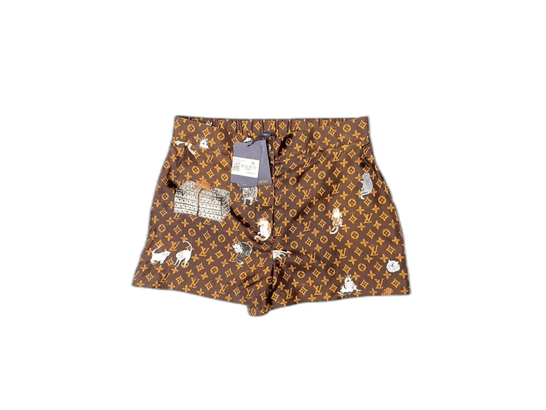 Louis Vuitton Louis Vuitton Cat Print Silk Shorts Size 38 Size US 38 / EU 54 - 1 Thumbnail