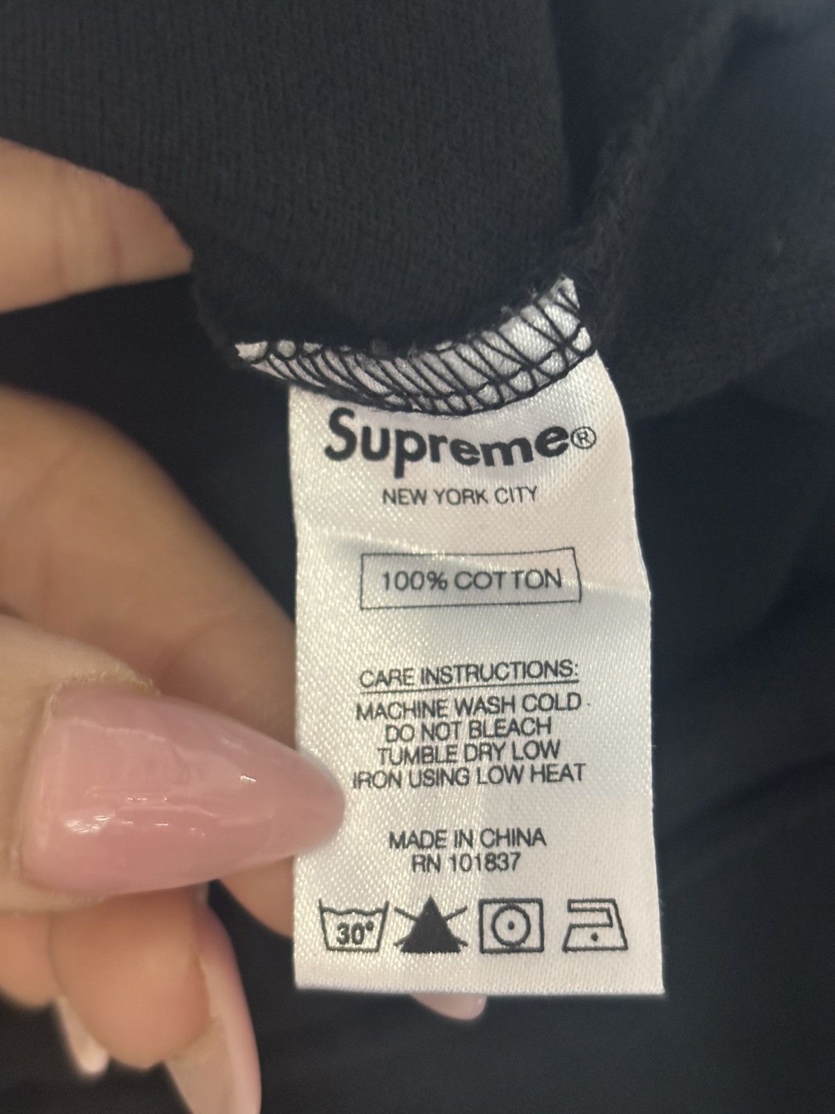 Supreme SUPREME MULTICOLOR PIQUE NAVY CREWNECK SIZE XL Size US XL / EU 56 / 4 - 6 Thumbnail