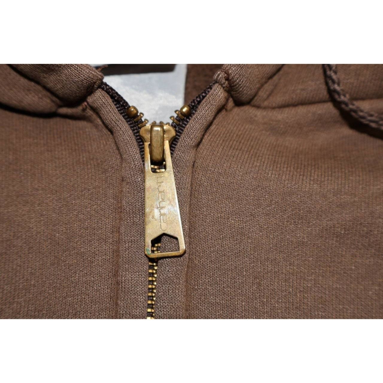 Carhartt Vtg Carhartt Full Zip Hoodie 2XL Work Logo Embroidered Scrip Size US XXL / EU 58 / 5 - 6 Thumbnail