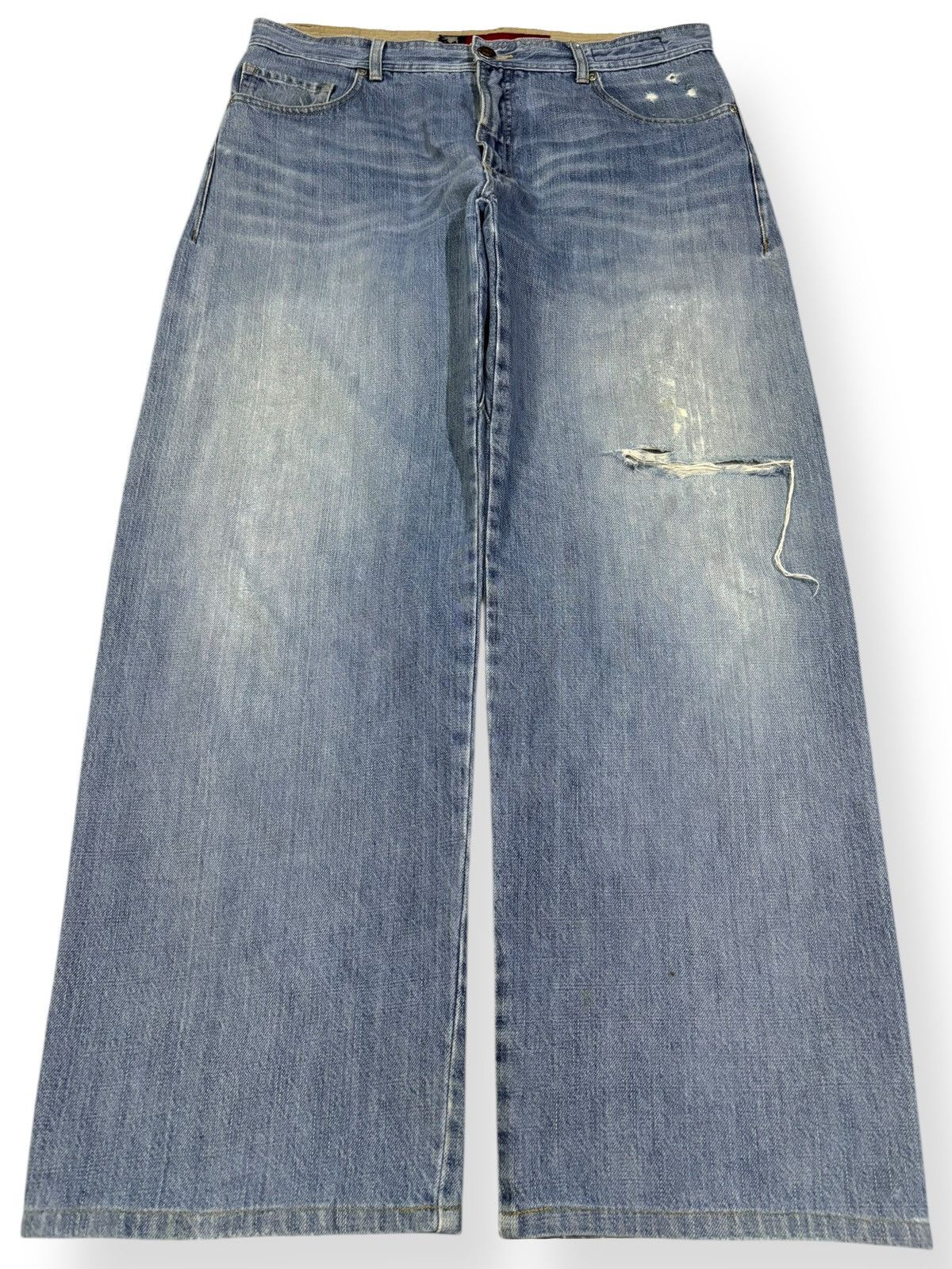 Oakley Y2K Oakley Software Industrial Denim Baggy Distressed Jeans Size US 36 / EU 52 - 1 Thumbnail