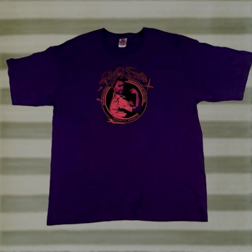 Vintage Bayside T-Shirt International Steel Workers Mackinac Island 2XL Purple USA Short Sleeve Men Regular Shirt Size US XXL / EU 58 / 5 - 1 Thumbnail