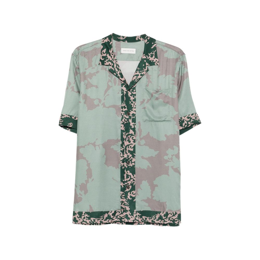 Dries Van Noten Dries Van Noten GREEN Shirts Size US XL / EU 56 / 4 - 1 Thumbnail