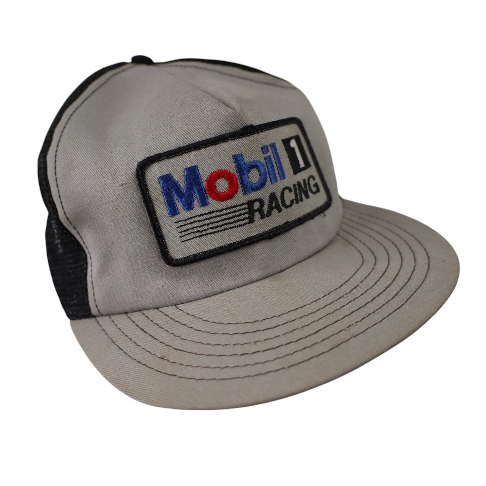 Vintage Vintage Mobile 1 Racing Mesh Trucker Hat Size ONE SIZE - 2 Thumbnail