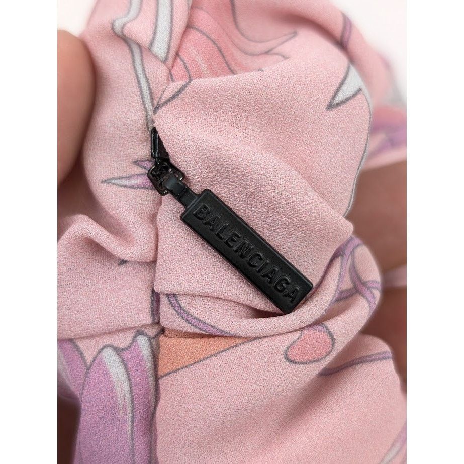 Balenciaga o1rshd1 Size: OS / Zip Scrunchie Silk & Brass in Multicolor Size ONE SIZE - 6 Thumbnail