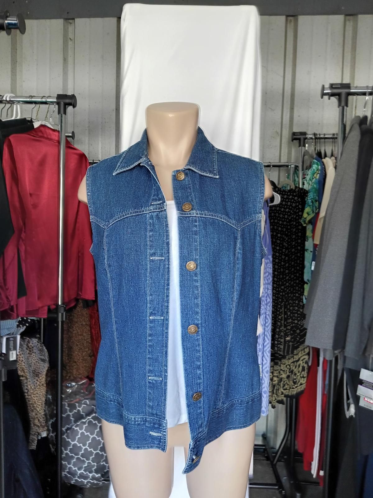 Designer Stylish Blasport Denim Vest Size M / US 6-8 / IT 42-44 - 1 Thumbnail