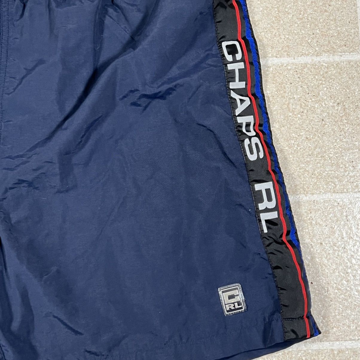 Chaps Ralph Lauren VINTAGE Ralph Lauren Chaps Swim Trunks Adult Large Mens Blue Size US 36 / EU 52 - 2 Thumbnail