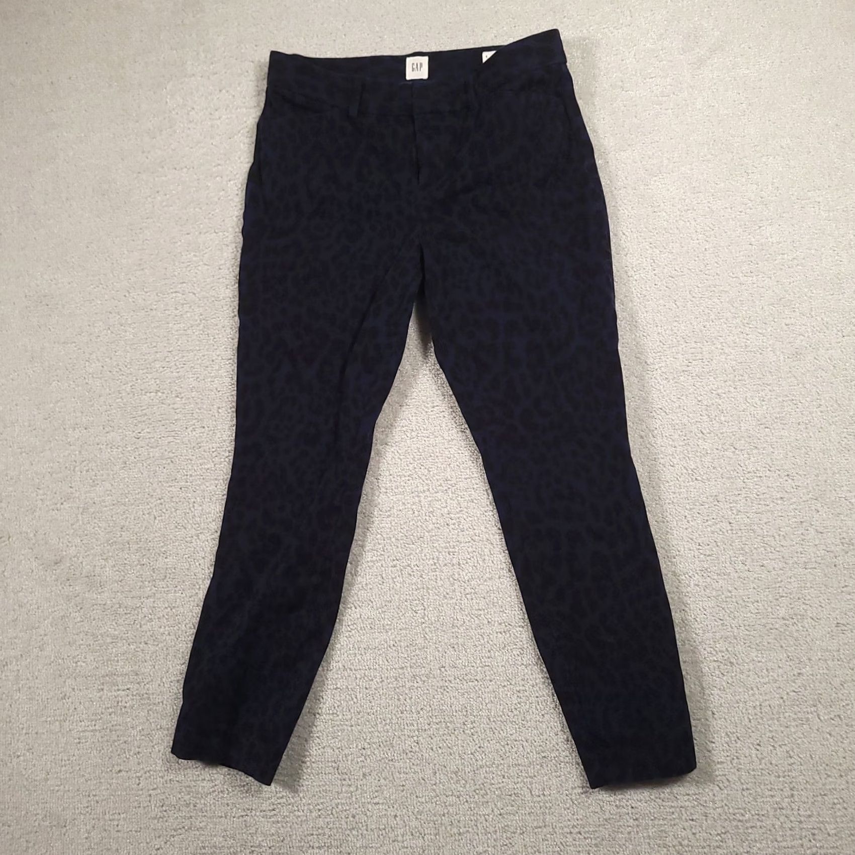 Gap Gap Signature Ankle Skinny Pants Women’s 4 Blue Leopard Print Khakis Streetwear Everyday Wear Size 27" / US 4 / IT 40 - 2 Thumbnail