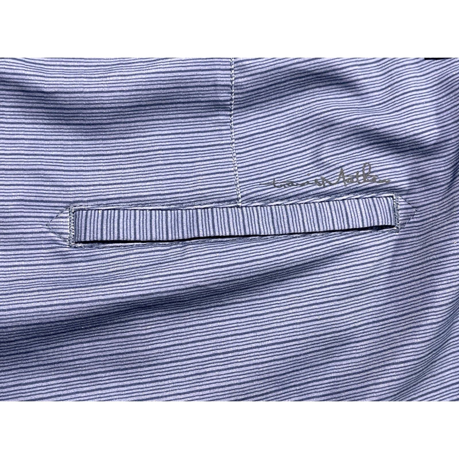TravisMathew Travis Mathew Chino Shorts Men Blue 39 Waist Lightweight Casual Golf Regular Size 38 39in Pockets Striped Outdoor Mens Size US 39 - 7 Thumbnail