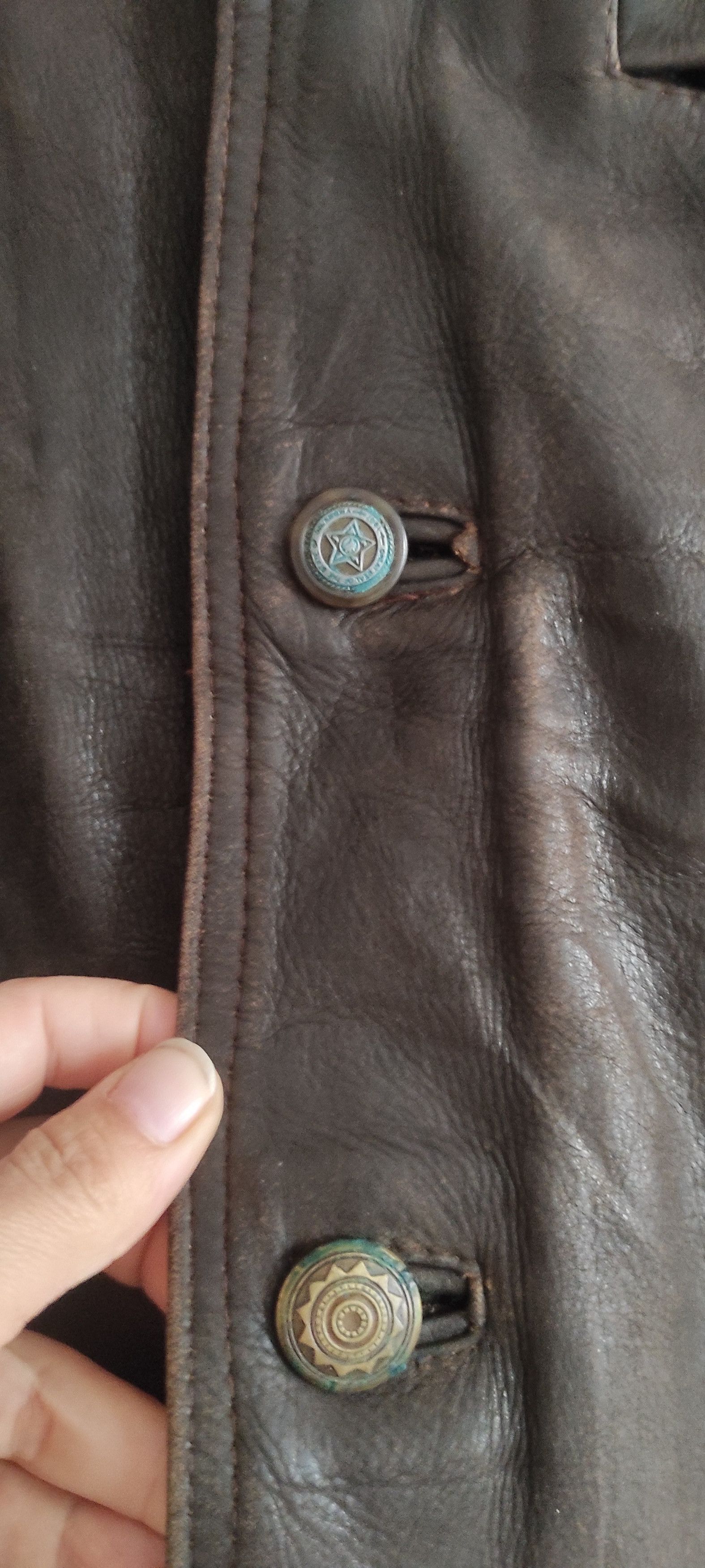 Vintage Brando US Navy Classic Motorcycle Biker Real Leather Jacket Size US L / EU 52-54 / 3 - 5 Thumbnail