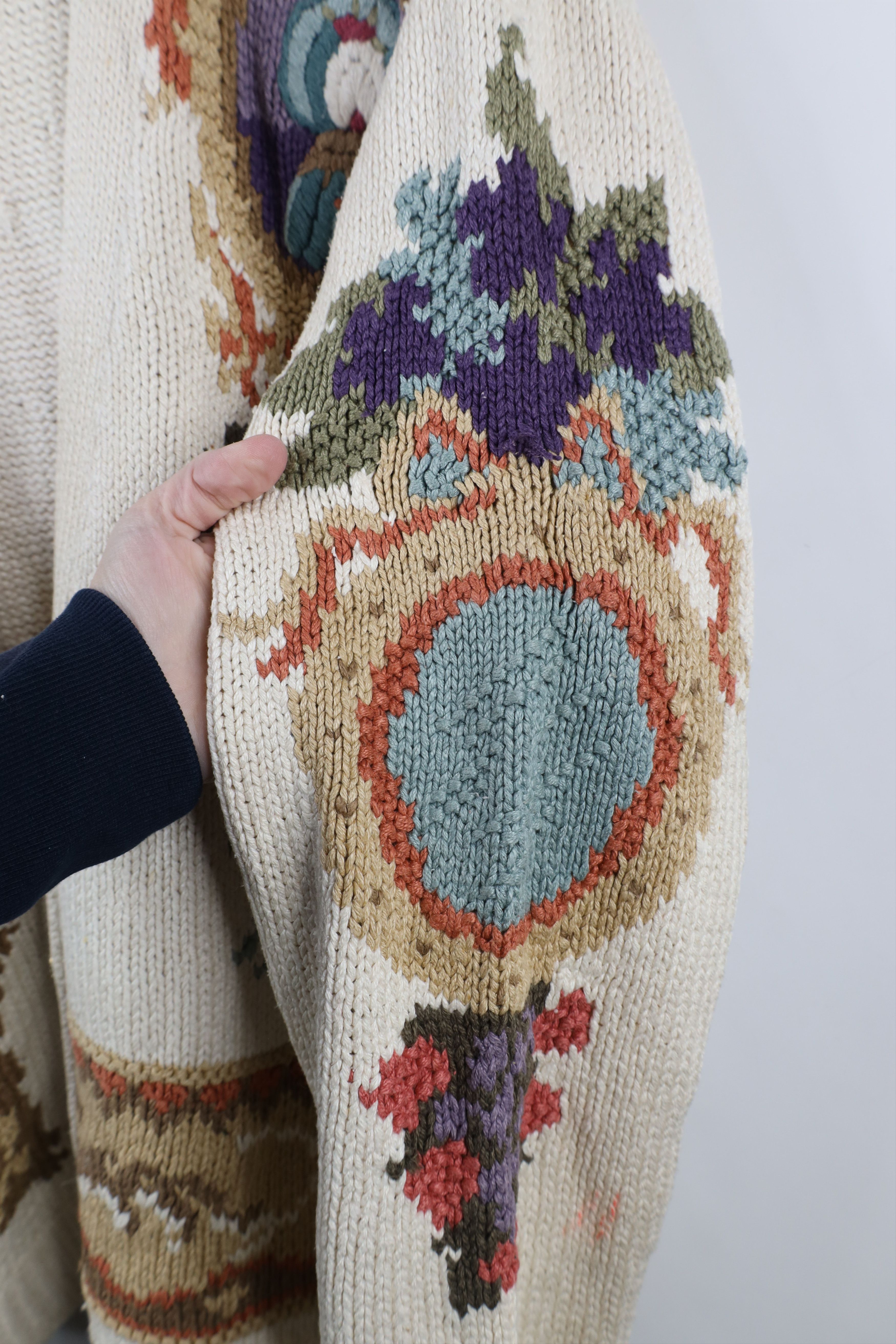 Vintage Vintage 90s Victorian Blend Flower Knit Cardigan Sweater Size M / US 6-8 / IT 42-44 - 10 Thumbnail