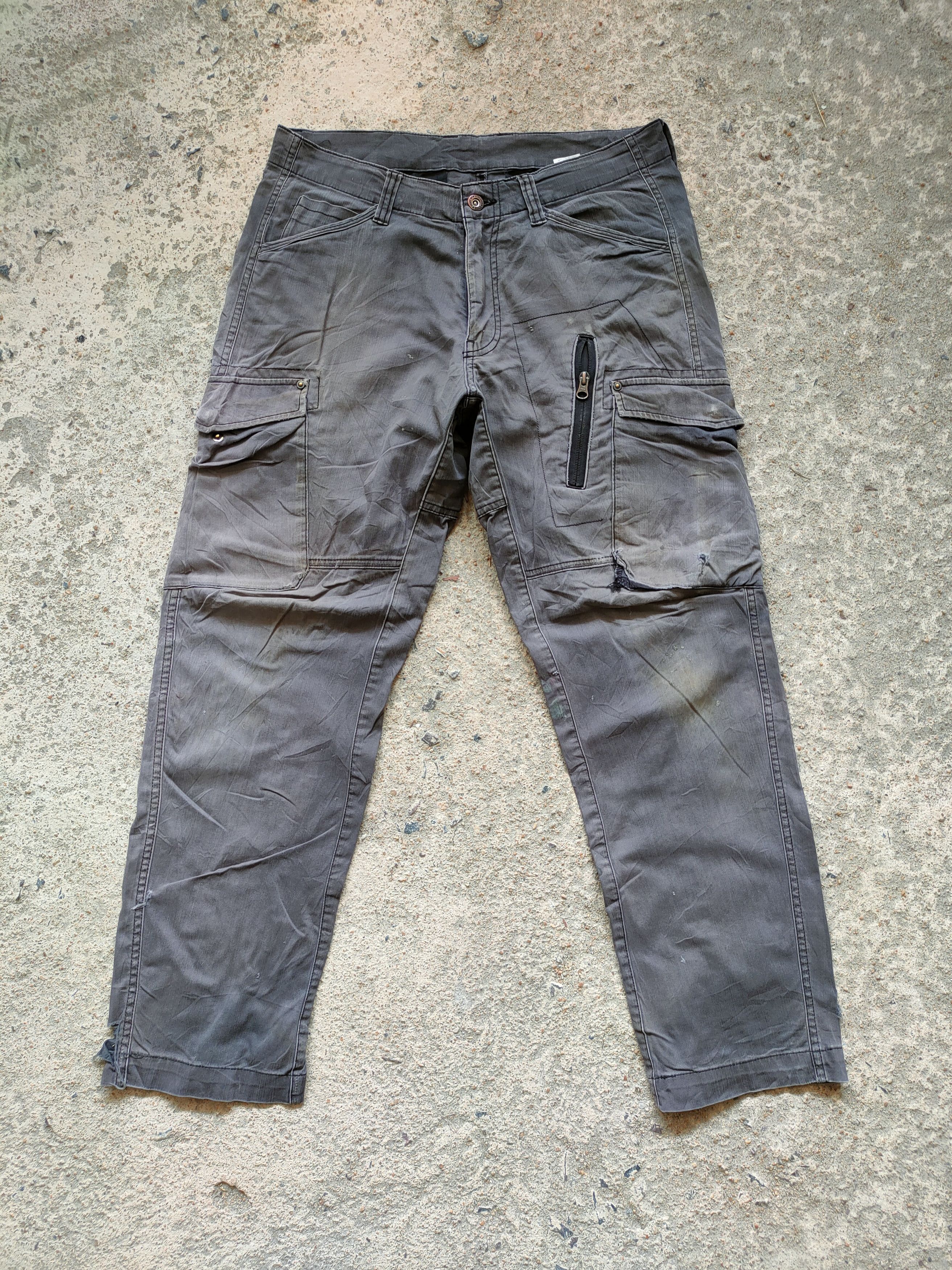 Japanese Brand × Vintage VINTAGE GENBA FADED DISTRESSED CARGO PANTS Size US 32 / EU 48 - 1 Thumbnail