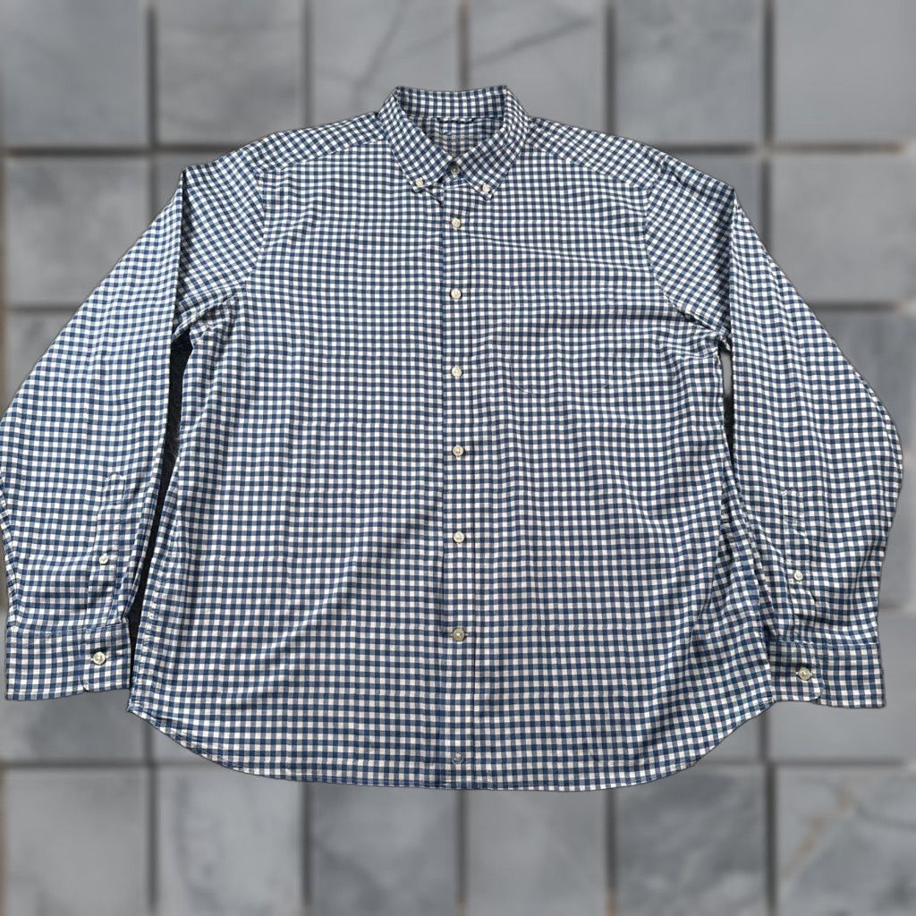 Vineyard Vines OTG Performance Shirt Mens XL Blue Gingham Button Down Wicking