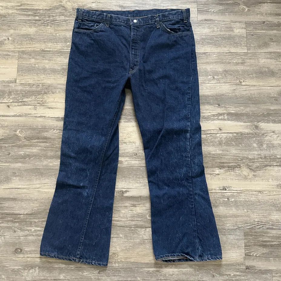 Levi's Vintage 70s Levi's 646 Flared Bellbottom Denim Jeans Size US 40 / EU 56 - 4 Thumbnail