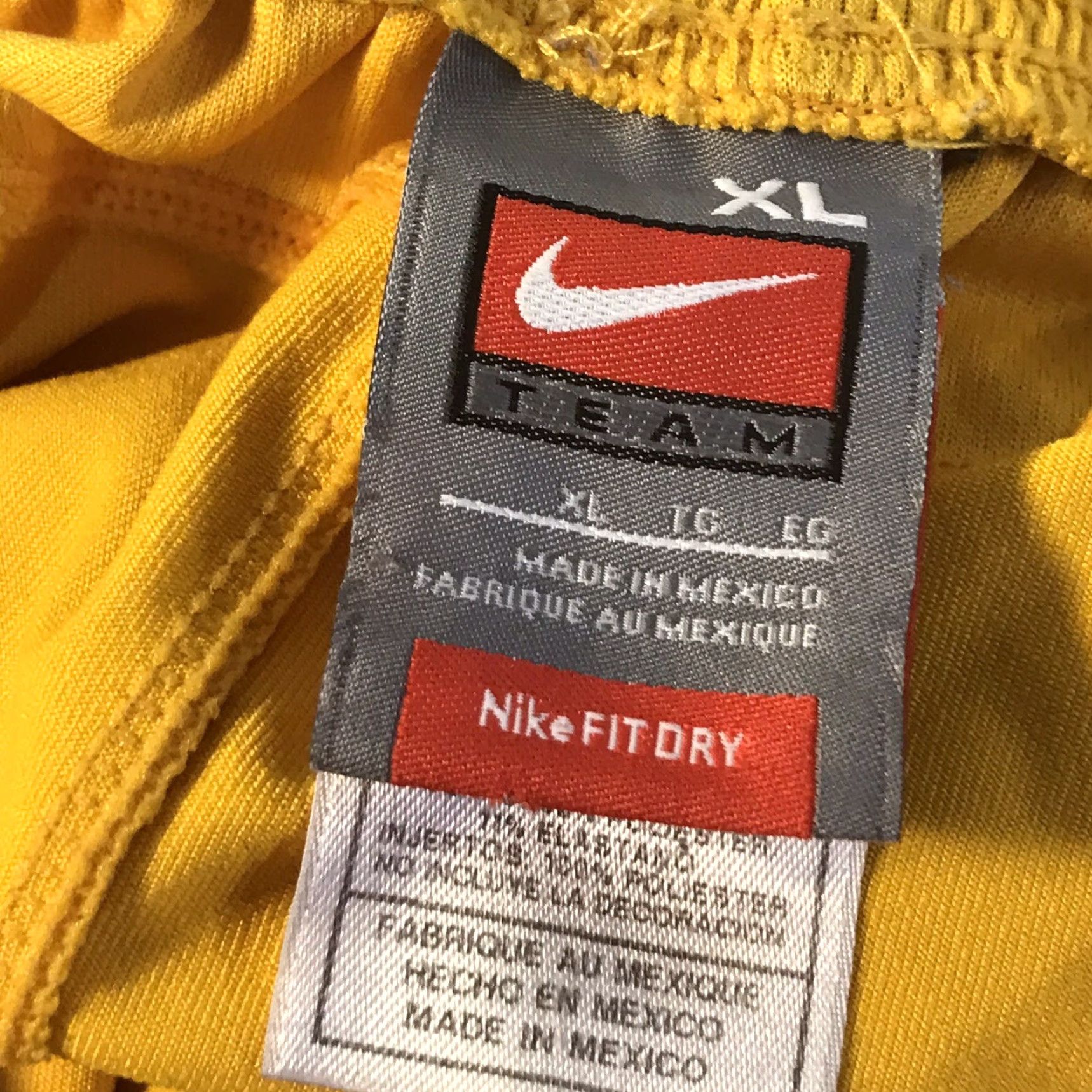 Nike Nike Dri-Fit Yellow Athletic Shorts Mens XL Elastic Waist Drawstring Activewear Size US 36 / EU 52 - 4 Thumbnail