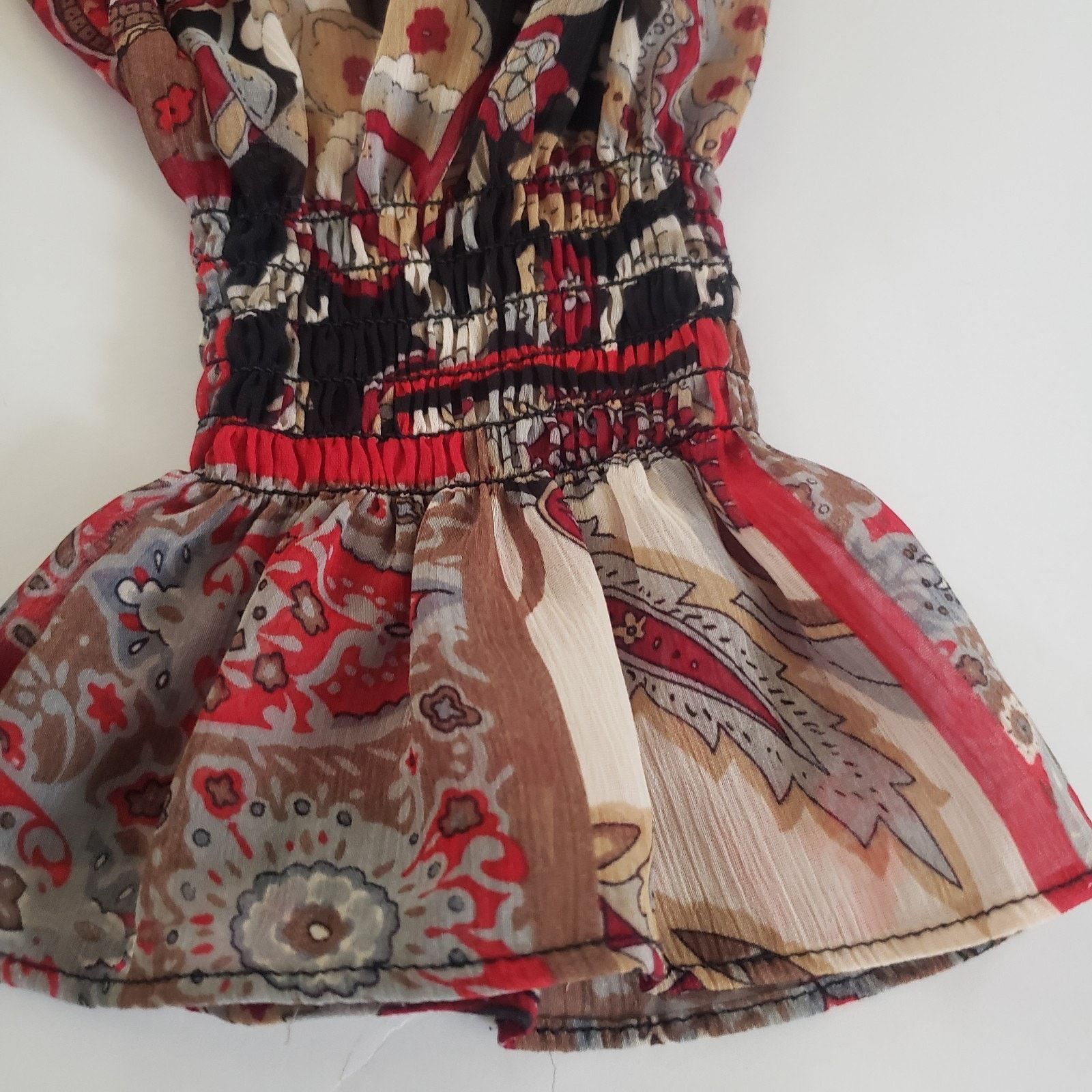 Other Max Bohemian Off-the-Shoulder Paisley Sheer Women XS #12PJ Size XS / US 0-2 / IT 36-38 - 6 Thumbnail