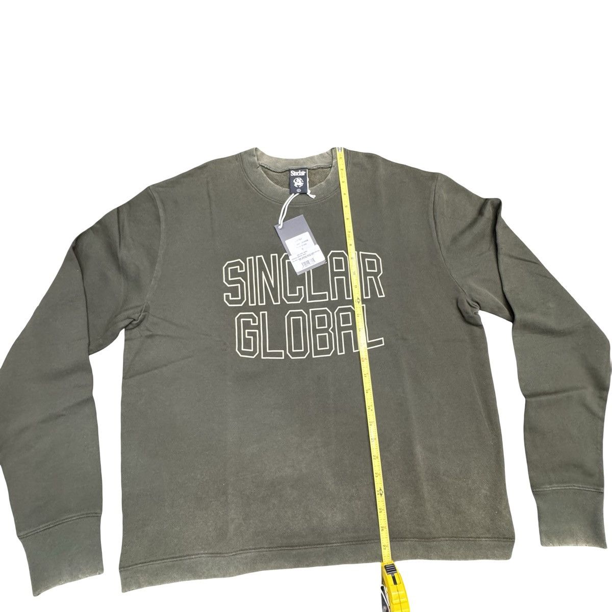 Sinclair Global Sinclair Global Distressed Crewneck Hunter Green Small BNWT Size US S / EU 44-46 / 1 - 6 Thumbnail