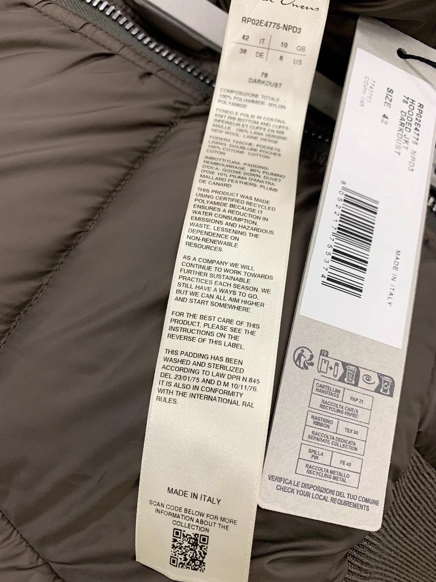 Rick Owens Brand new Rick Owens 25fw hooded down jacket Size M / US 6-8 / IT 42-44 - 5 Thumbnail