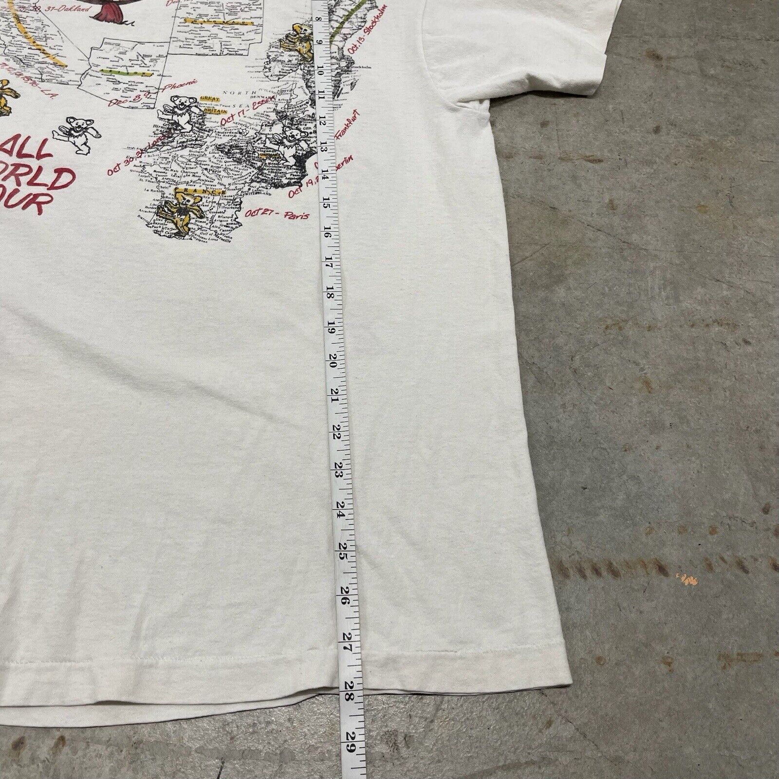 Band Tees × Grateful Dead × Vintage Vintage 1990 Grateful Dead World Tour Clown Graphic T-shirt Size US M / EU 48-50 / 2 - 10 Thumbnail