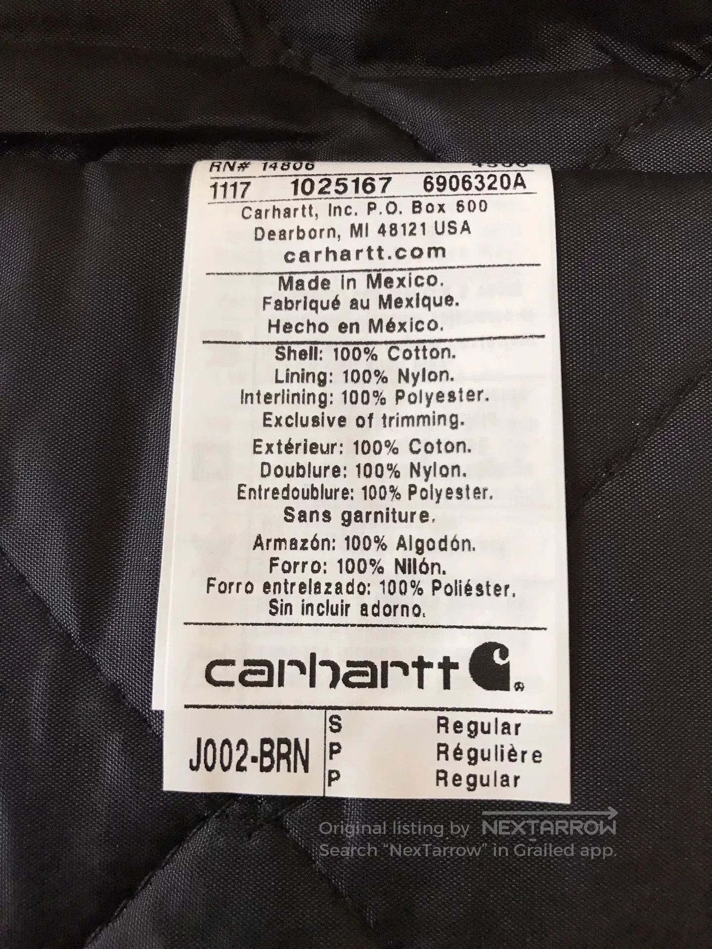 Carhartt Carhartt J002 Brown Canvas Work Jacket. Size US S / EU 44-46 / 1 - 9 Thumbnail